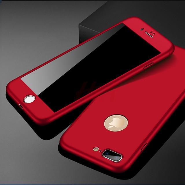 360 Full Protection Telefonetui til iPhone med Frontglasdækning