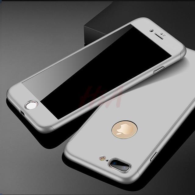 360 Full Protection Telefonetui til iPhone med Frontglasdækning