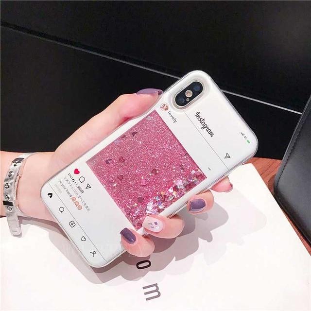 Smuk i Pink Glitter Mobilcover |