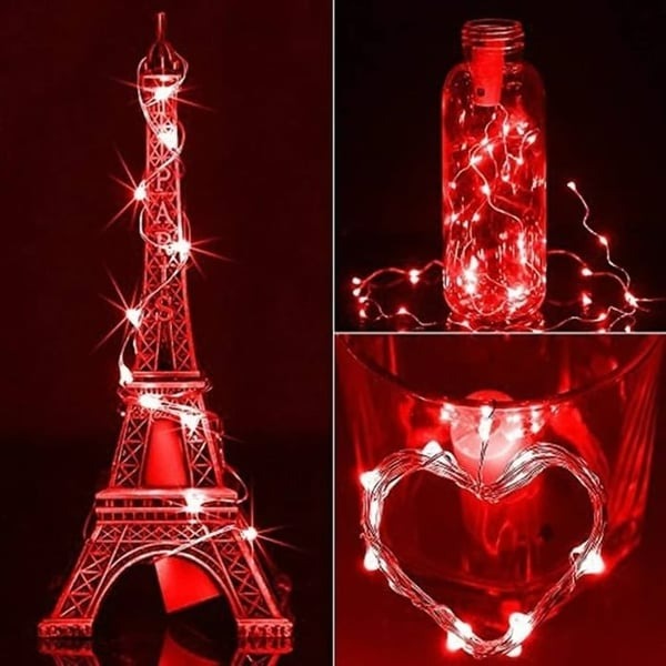 Led Flaske Lys Kork Nattelys DIY Dekor |