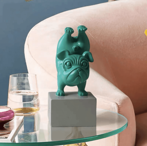 Harlekin Yoga Bulldog Figur