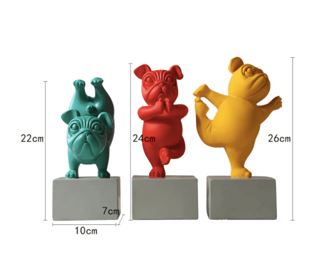 Harlekin Yoga Bulldog Figur