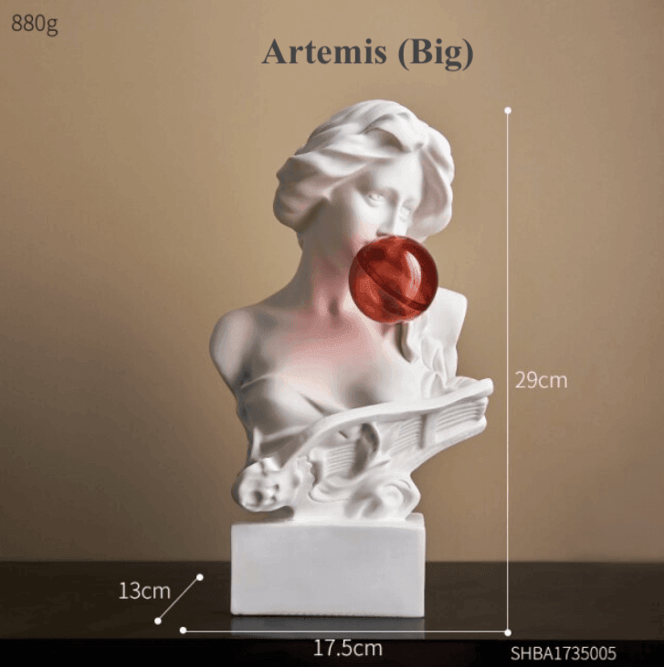 Harlekin græsk abstrakt skulptur