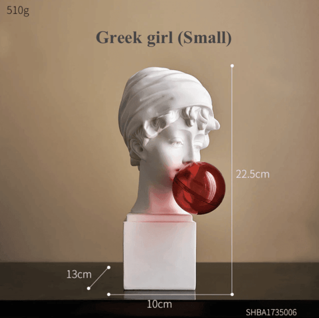 Harlekin græsk abstrakt skulptur