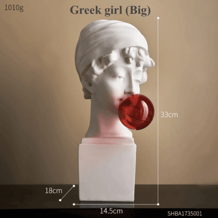 Harlekin græsk abstrakt skulptur