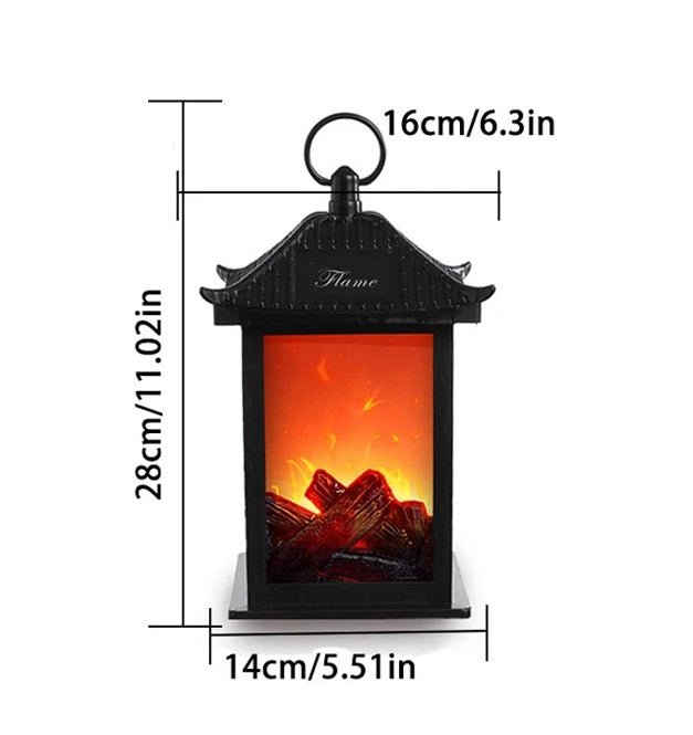Retro Pejse Lanterne – Flakkende Flamme Natlys til Julecharme, USB/Batteridrevet Feriedekoration
