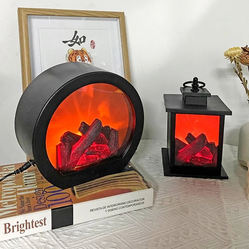 Retro Pejse Lanterne – Flakkende Flamme Natlys til Julecharme, USB/Batteridrevet Feriedekoration