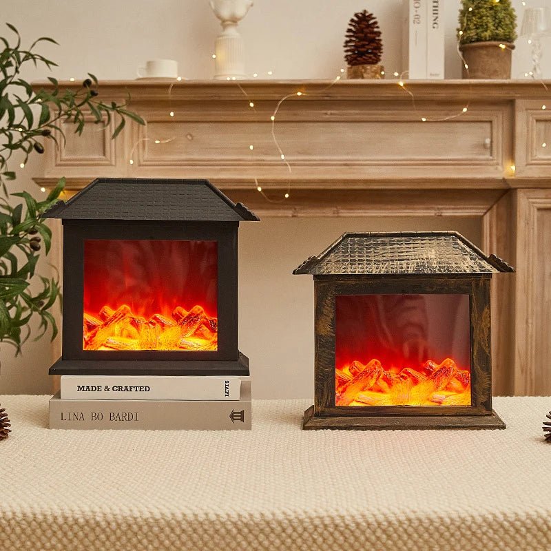 Retro Pejse Lanterne – Flakkende Flamme Natlys til Julecharme, USB/Batteridrevet Feriedekoration