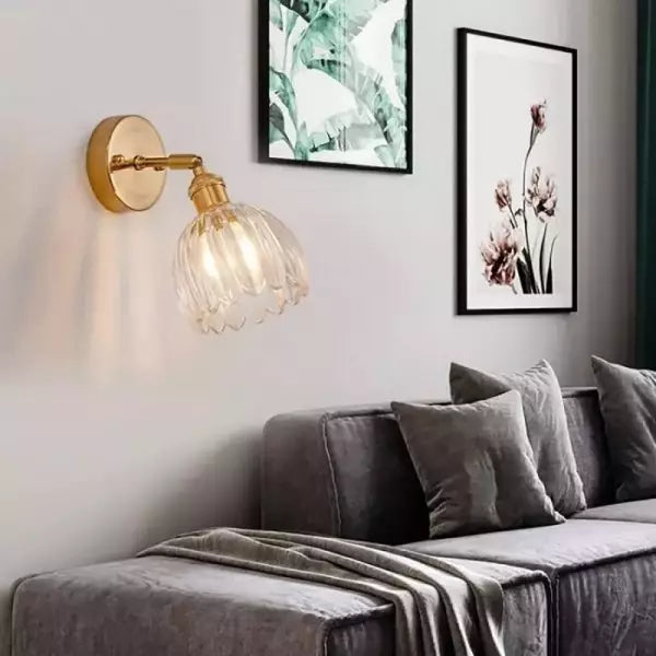 Blomst Knop Tulipan Glas Væglampe