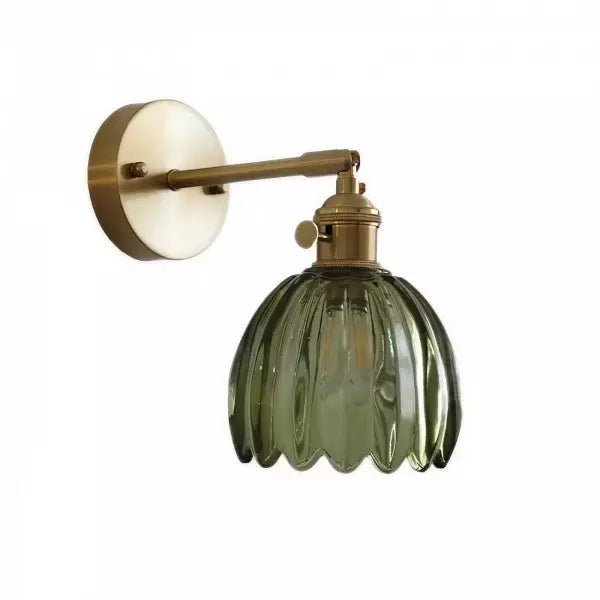Blomst Knop Tulipan Glas Væglampe