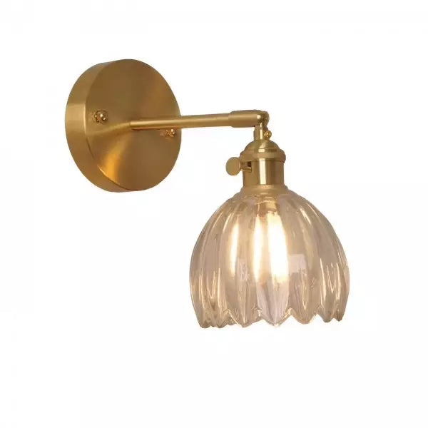 Blomst Knop Tulipan Glas Væglampe