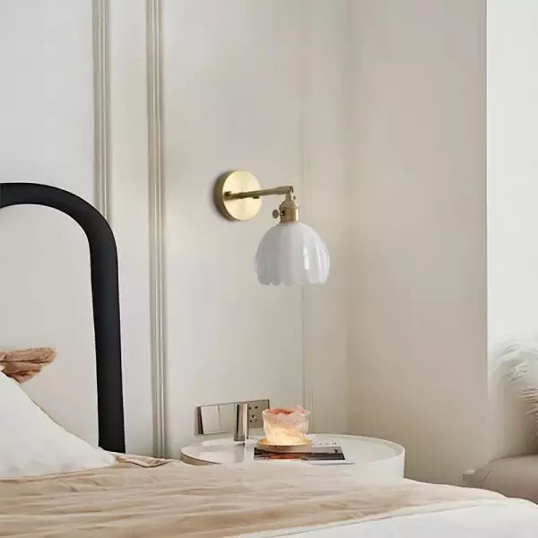 Blomst Knop Tulipan Glas Væglampe