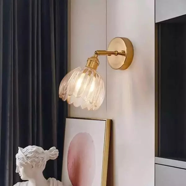 Blomst Knop Tulipan Glas Væglampe