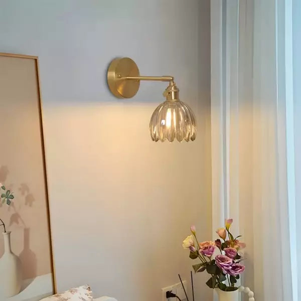 Blomst Knop Tulipan Glas Væglampe