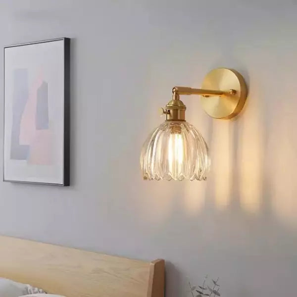 Retro – Væglampe Glas Tulipan Knop
