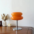 Retro Macaron Bordlampe lavet af farvet glas