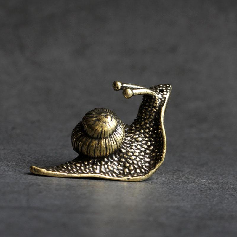 Retro Dronning Kobber Mini Snegl Te Pet Skrivebords Ornament