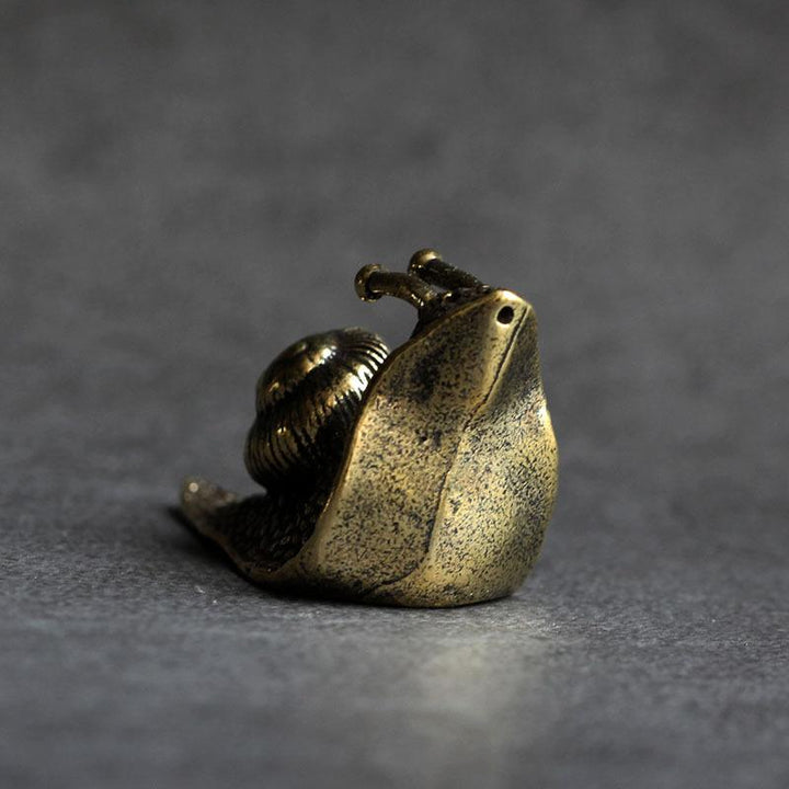 Retro Dronning Kobber Mini Snegl Te Pet Skrivebords Ornament