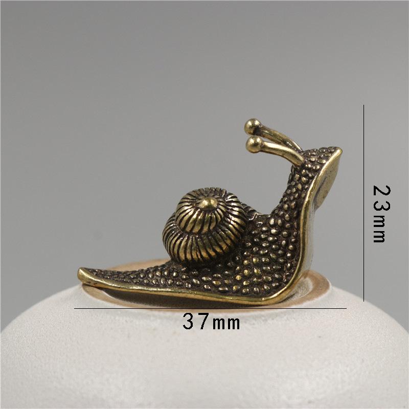 Retro Dronning Kobber Mini Snegl Te Pet Skrivebords Ornament