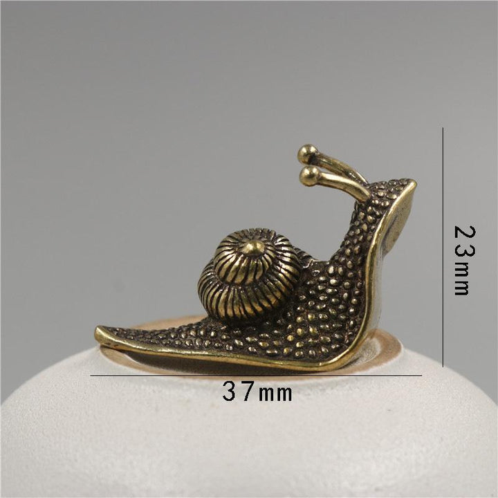 Retro Dronning Kobber Mini Snegl Te Pet Skrivebords Ornament