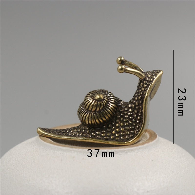 Retro Dronning Kobber Mini Snegl Te Pet Skrivebords Ornament