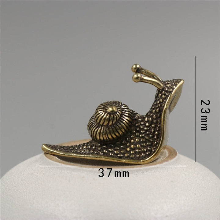 Retro Dronning Kobber Mini Snegl Te Pet Skrivebords Ornament