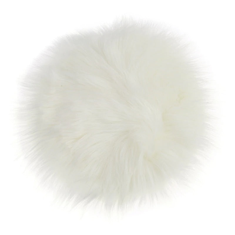 Faux Fur Rund Sædepude