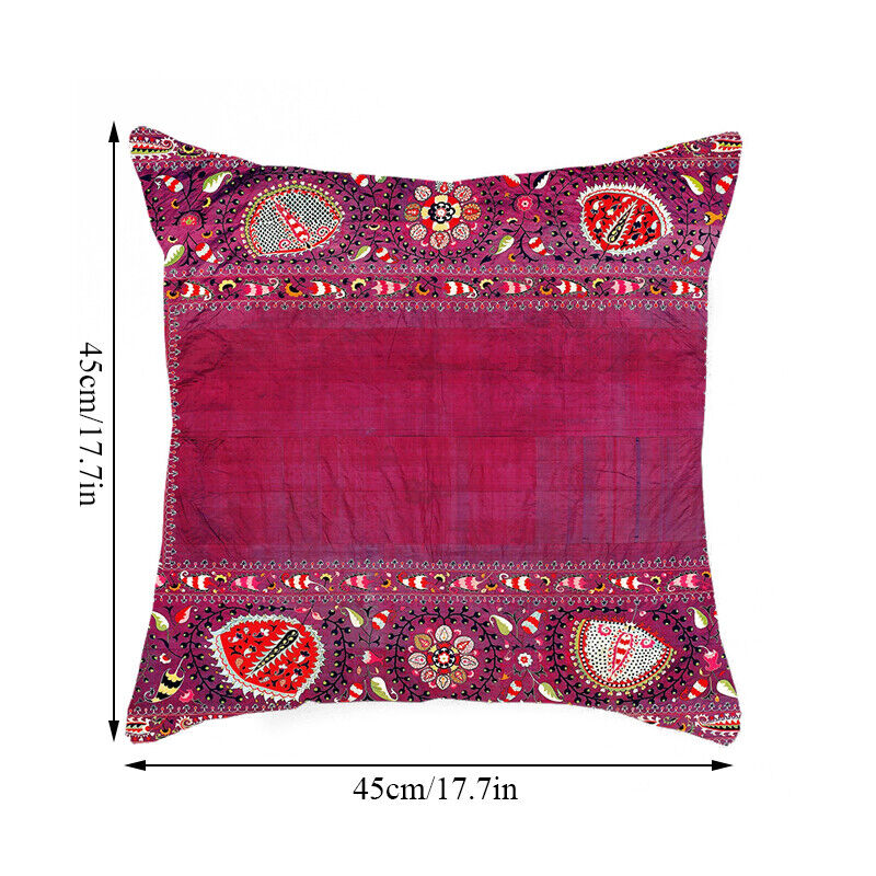 Etisk Boho Mandala Print Linned Pude Betræk Sofa Pude Cover Hjem Dekor