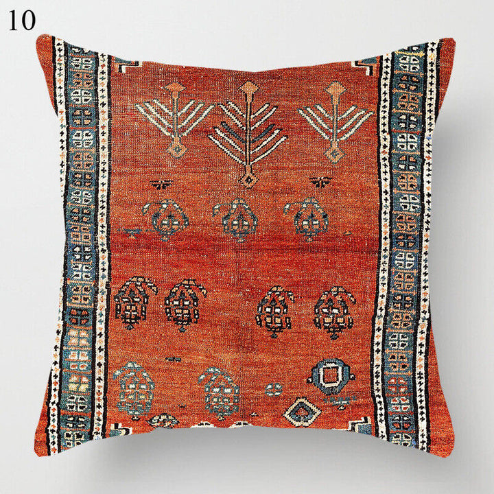 Etisk Boho Mandala Print Linned Pude Betræk Sofa Pude Cover Hjem Dekor