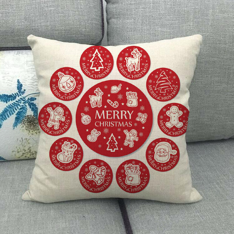 18" Cojines Merry Xmas Sofa Pude Betræk Hjem Sofa Dekorative Puder