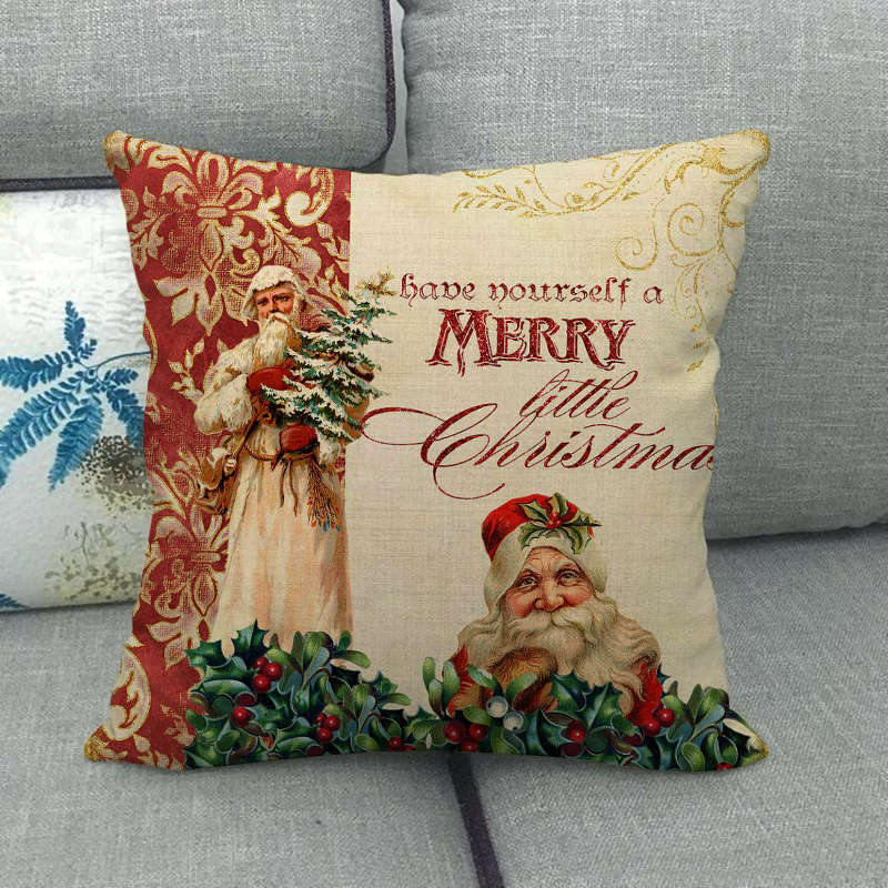 18" Cojines Merry Xmas Sofa Pude Betræk Hjem Sofa Dekorative Puder