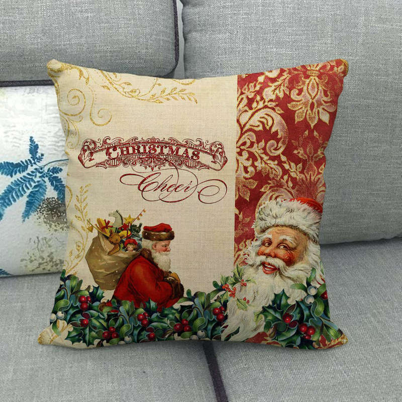 18" Cojines Merry Xmas Sofa Pude Betræk Hjem Sofa Dekorative Puder