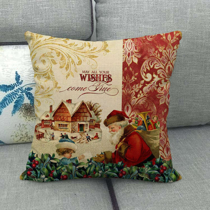 18" Cojines Merry Xmas Sofa Pude Betræk Hjem Sofa Dekorative Puder