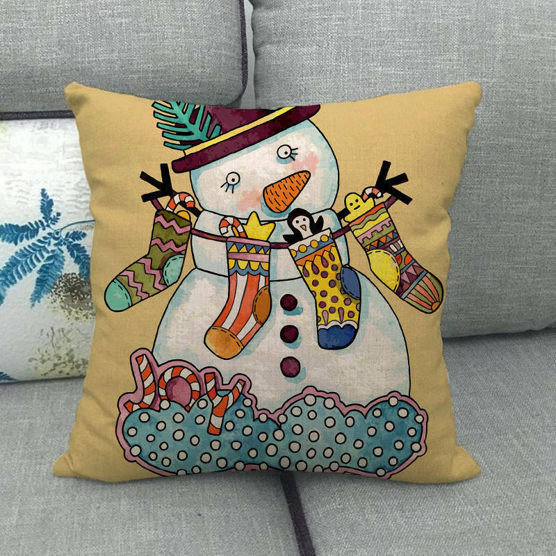 18" Cojines Merry Xmas Sofa Pude Betræk Hjem Sofa Dekorative Puder