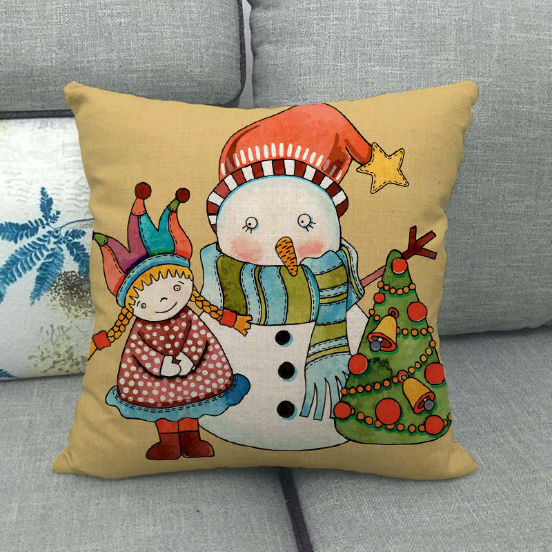 18" Cojines Merry Xmas Sofa Pude Betræk Hjem Sofa Dekorative Puder