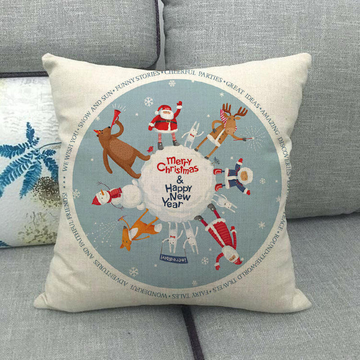 18" Cojines Merry Xmas Sofa Pude Betræk Hjem Sofa Dekorative Puder