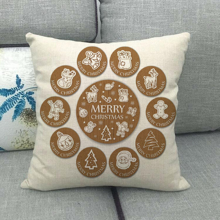 18" Cojines Merry Xmas Sofa Pude Betræk Hjem Sofa Dekorative Puder