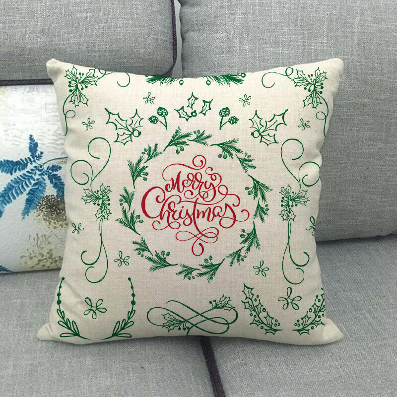 18" Cojines Merry Xmas Sofa Pude Betræk Hjem Sofa Dekorative Puder