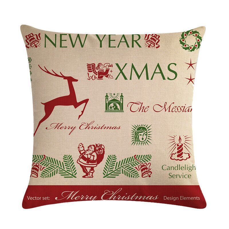 18" Cojines Merry Xmas Sofa Pude Betræk Hjem Sofa Dekorative Puder