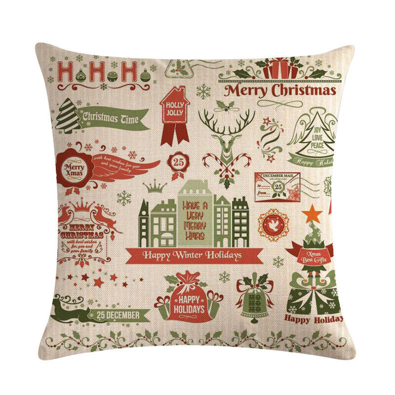 18" Cojines Merry Xmas Sofa Pude Betræk Hjem Sofa Dekorative Puder
