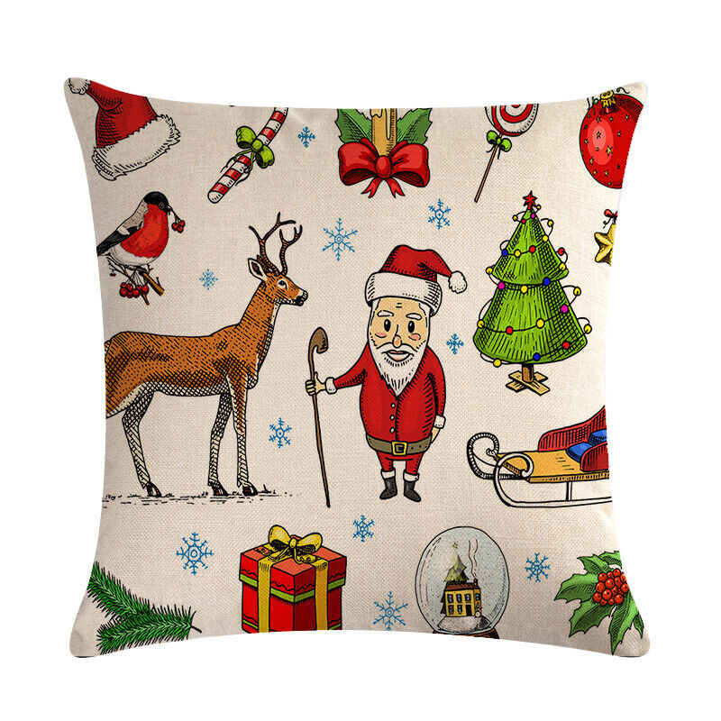 18" Cojines Merry Xmas Sofa Pude Betræk Hjem Sofa Dekorative Puder
