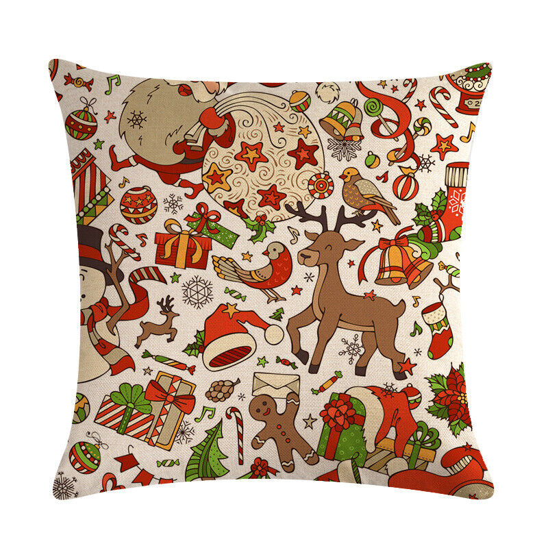 18" Cojines Merry Xmas Sofa Pude Betræk Hjem Sofa Dekorative Puder