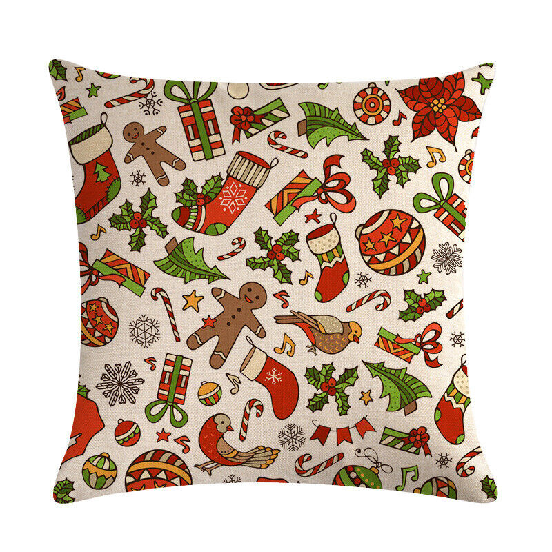18" Cojines Merry Xmas Sofa Pude Betræk Hjem Sofa Dekorative Puder