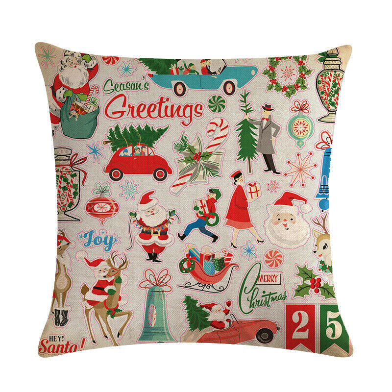 18" Cojines Merry Xmas Sofa Pude Betræk Hjem Sofa Dekorative Puder