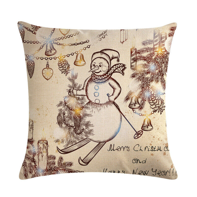 18" Cojines Merry Xmas Sofa Pude Betræk Hjem Sofa Dekorative Puder