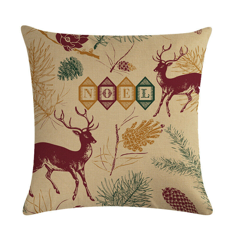 18" Cojines Merry Xmas Sofa Pude Betræk Hjem Sofa Dekorative Puder
