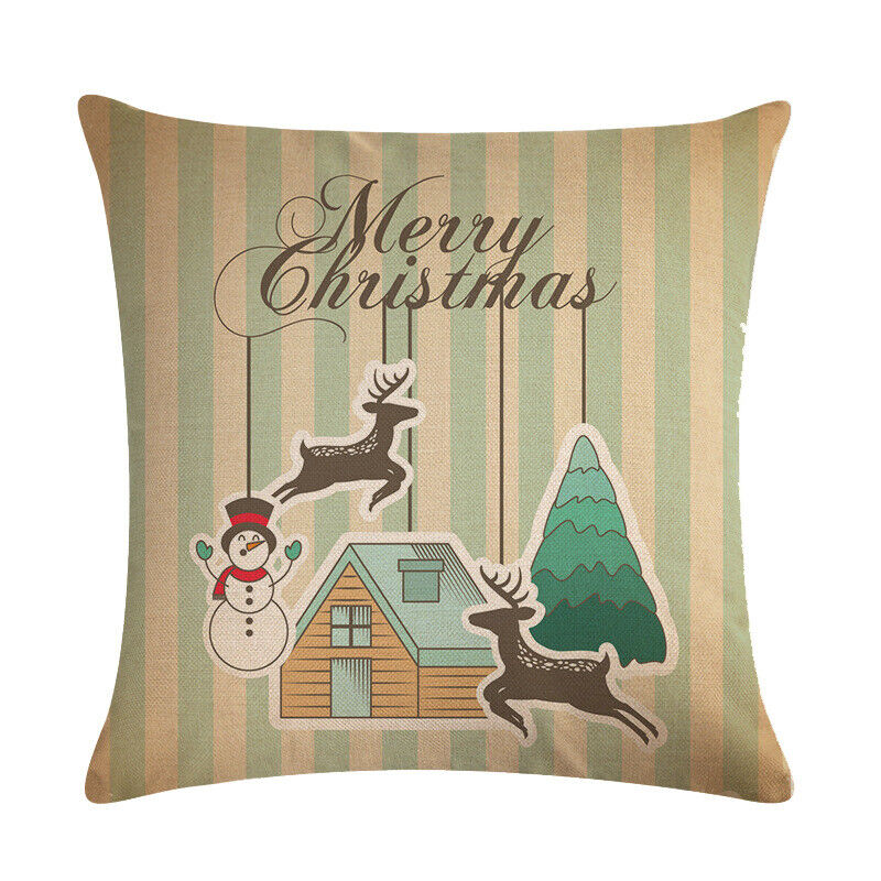 18" Cojines Merry Xmas Sofa Pude Betræk Hjem Sofa Dekorative Puder