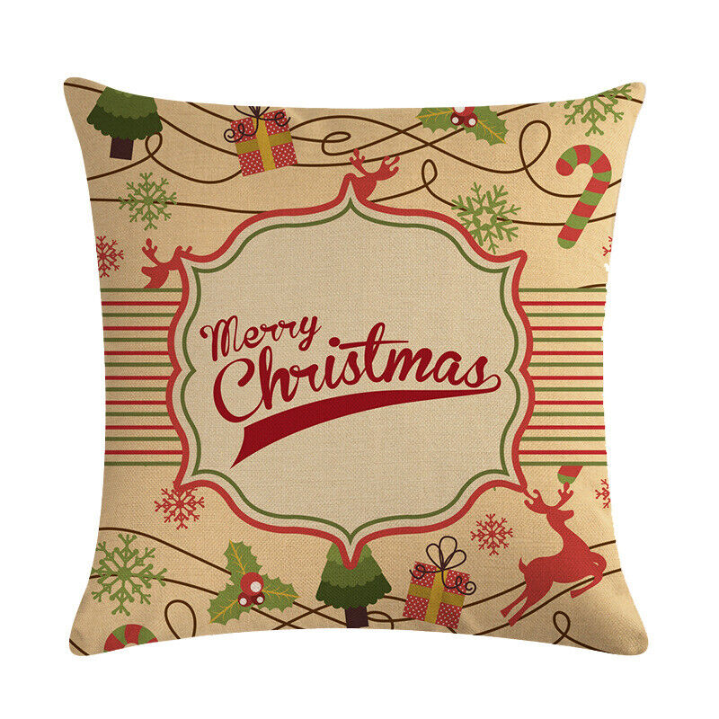 18" Cojines Merry Xmas Sofa Pude Betræk Hjem Sofa Dekorative Puder