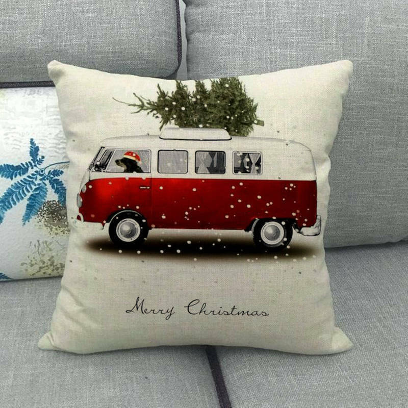 18" Cojines Merry Xmas Sofa Pude Betræk Hjem Sofa Dekorative Puder