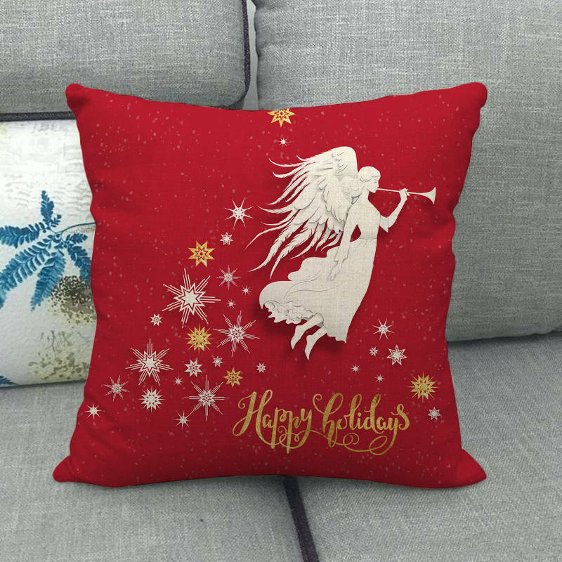 18" Cojines Merry Xmas Sofa Pude Betræk Hjem Sofa Dekorative Puder